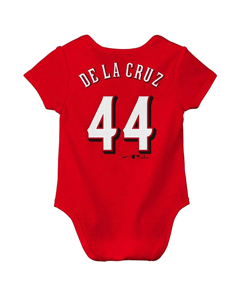 Nike Newborn Elly De La Cruz Red Cincinnati Reds Name Number Fuse Bodysuit