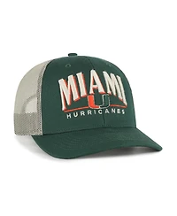 '47 Brand Men's Green Miami Hurricanes Arid Adjustable Trucker Hat