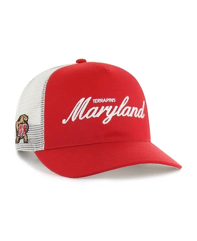 '47 Brand Men's and Women's Red Maryland Terrapins Contemporary Basics Foundation Trucker Hitch Adjustable Hat