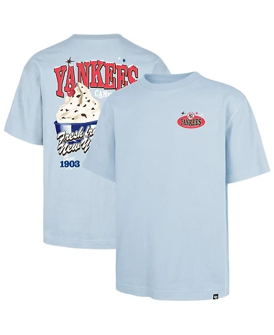 '47 Brand Men's Light Blue New York Yankees Ice Cream Parlor Foundation T-Shirt