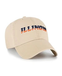 '47 Brand Men's Khaki Illinois Fighting Illini Clean Up Adjustable Hat