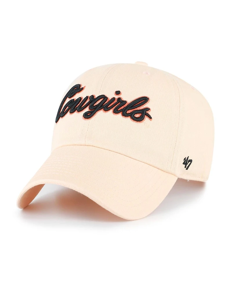'47 Brand Men's Light Orange Oklahoma State Cowboys Vault Clean Up Adjustable Hat