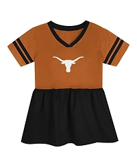Outerstuff Girls Preschool Texas Orange/Black Longhorns Stadium Lights Fashion Jersey Dress