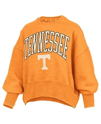 Pressbox Women's Tennessee Orange Volunteers Oversized Waist-Length Crewneck Sweatshirt