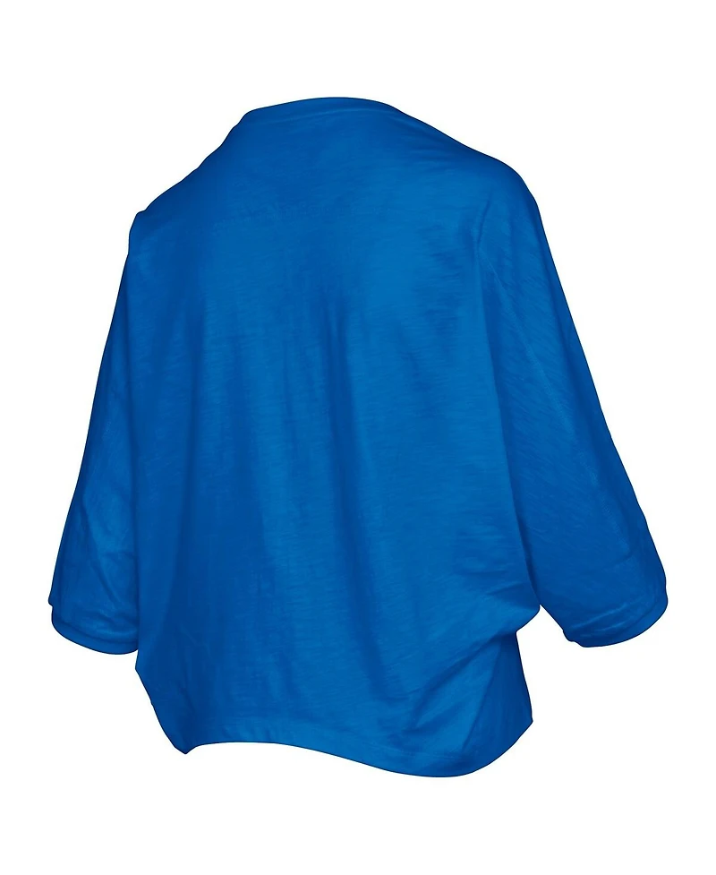 Pressbox Women's Royal Florida Gators Midi Arch Over Logo Oversized T-Shirt