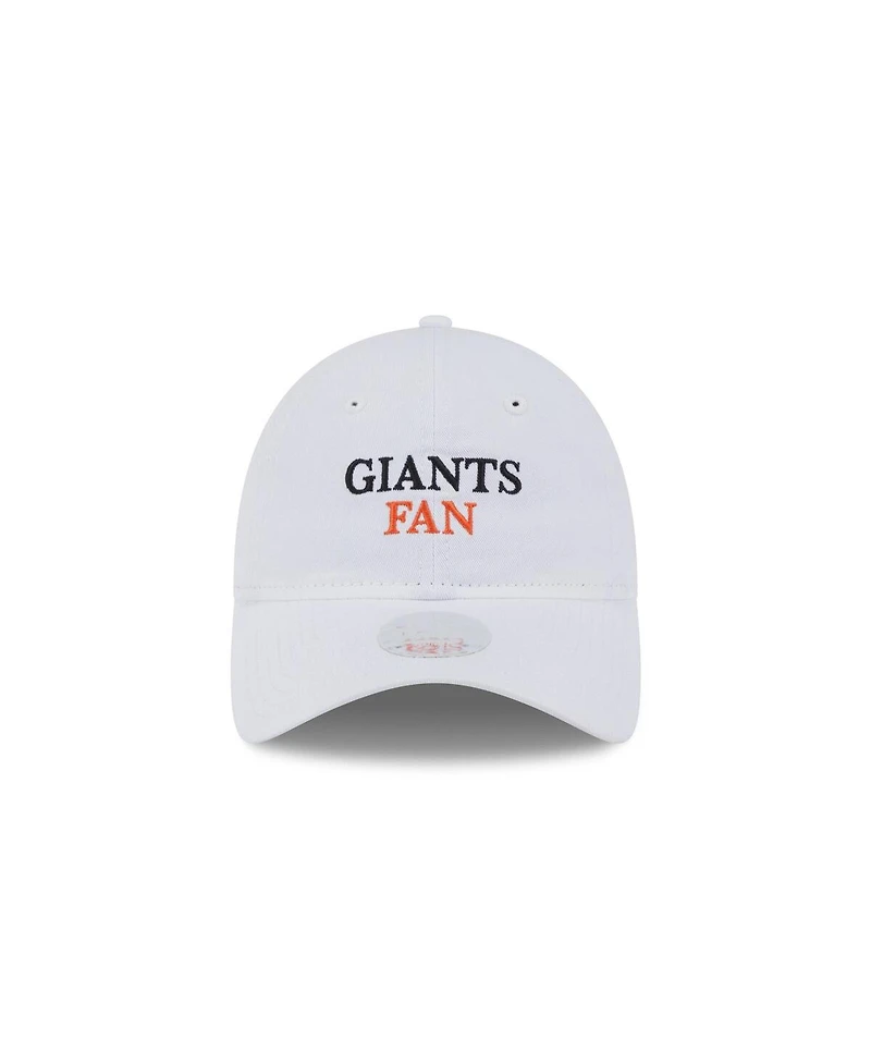 New Era Women's White San Francisco Giants Team Fan 9TWENTY Adjustable Hat
