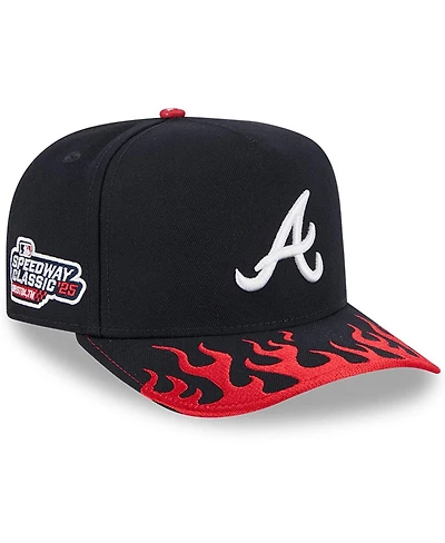 New Era Men's Navy Atlanta Braves 2025 Mlb Speedway Classic A-Frame 59FIFTY Fitted Hat