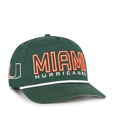 '47 Brand Big Boys and Girls Green Miami Hurricanes Byline Hitch Adjustable Hat