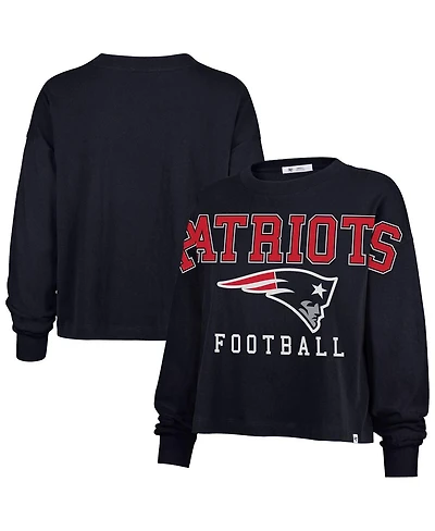 '47 Brand Women's Navy New England Patriots Outreach City Oversized Long Sleeve T-Shirt