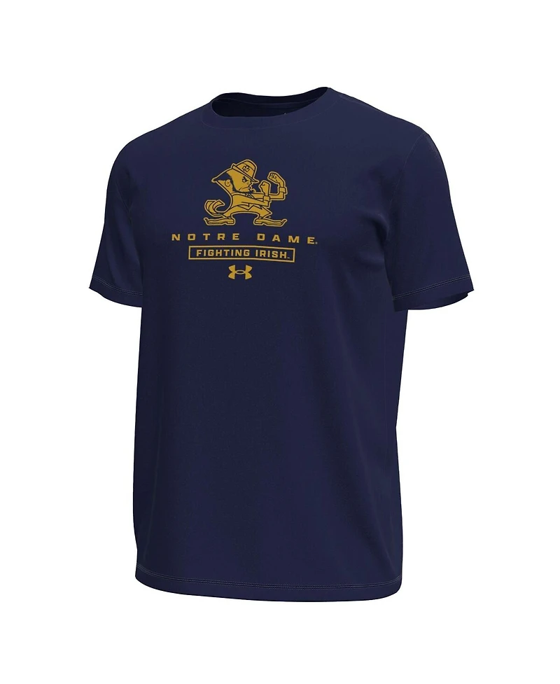 Under Armour Men's Navy Notre Dame Fighting Irish Stack Stretch Performance T-Shirt