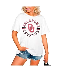 Gameday Couture Women's White Oklahoma Sooners Vintage Days Easy Relaxed T-Shirt