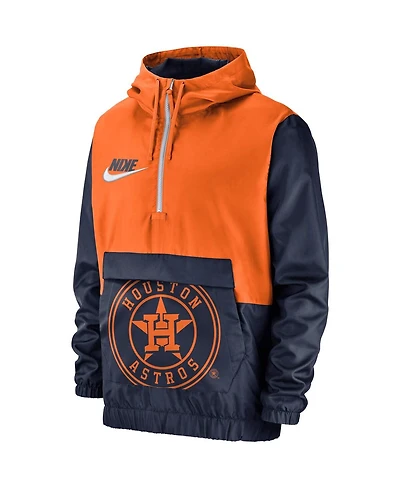 Nike Men's Navy Houston Astros Anorak 1/2-Zip Pullover Hooded Jacket