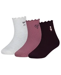 abercrombie kids Girls 3-Pack Half-Crew Lettuce Socks