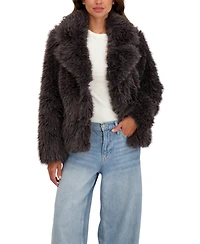 Sebby Collection Women's Long Hair Faux Fur Jacket