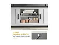 Slickblue Tv Stand with 2 Cabinets and Open Shelves for TVs up to 65 Inch