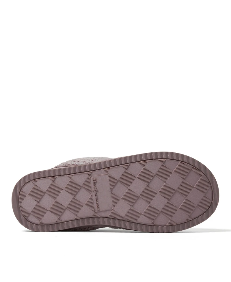 Dearfoams Women's Serena Marled Chenille Scuff House Slipper