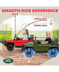 Qaba Kids Electric Car, Land Rover Licensed Off-Road Ride On