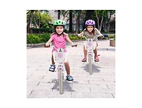 16-Inch Kids Bike with Front Handbrake and 2 Training Wheels - Purple