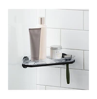 iDesign Self-Adhesive Corner Shower Shelf with Razor Holder