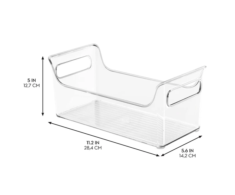 iDesign Plastic Condiment Organizer with Handles, Set of 4, Clear, Made in Usa