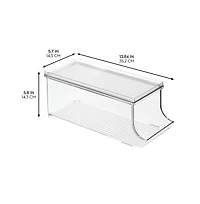iDesign Soda Can Organizer with Lid for Pantry - Set of 4 - Clear - Made in Usa