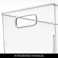 iDesign Small Stackable Bathroom Storage Bin - Set of 4 - Clear - Made in Usa
