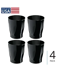 iDesign Small Round Plastic Bathroom Trash Can - Set of 4 - Made in Usa