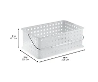 iDesign Medium Stackable Shower Basket, Set of 3, Clear/Frost, Made in Usa