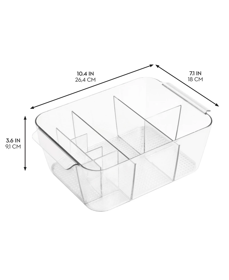 iDesign 8-Section Makeup Organizer - Set of 2 - Clear - Made in Usa
