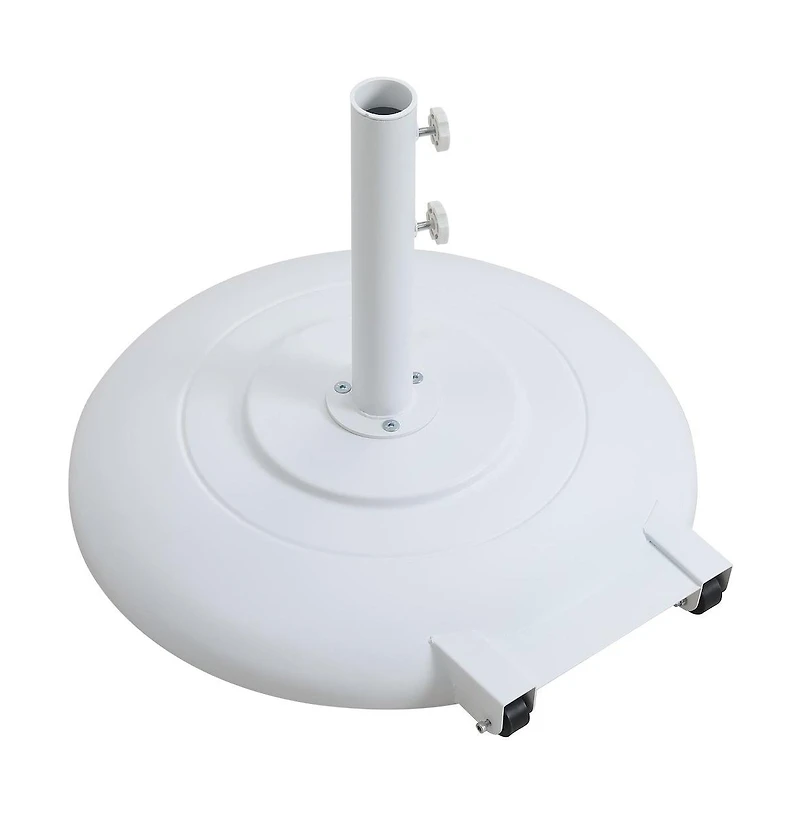 Meridian Furniture Cozumel Matte White Steel Patio Umbrella Base