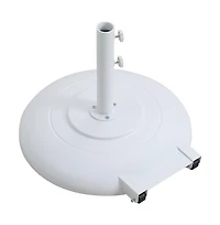 Meridian Furniture Cozumel Matte White Steel Patio Umbrella Base