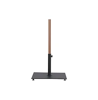 Meridian Furniture Amalfi Navy With Cream Piping / Matte Metal Patio Umbrella with Base Sets