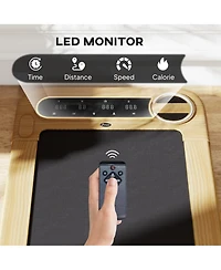 Soozier Walking Pad, Under Desk Treadmill with Wider Belt, Remote Control