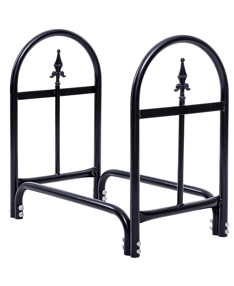 Akiudex 2 Feet Outdoor Heavy Duty Steel Firewood Storage Holder