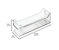 iDesign Stackable Plastic Pantry Bin with Handles, Set of 4, Clear, Made in Usa