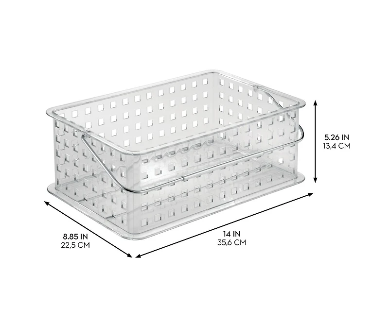 iDesign Large Stackable Shower Caddy Basket, Set of 3, Clear, Made in Usa