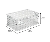 iDesign Large Stackable Shower Caddy Basket, Set of 3, Clear, Made in Usa