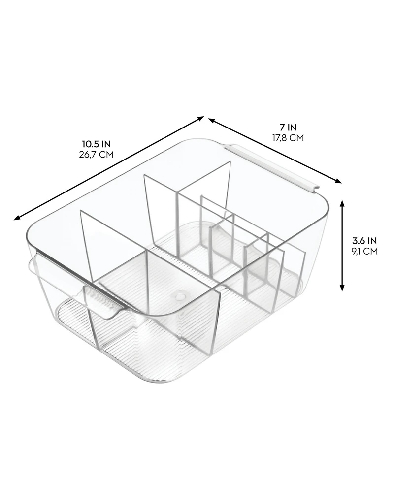 iDesign Makeup Organizer for Bathroom Vanity, Set of 2, Clear, Made in Usa