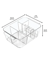 iDesign Makeup Organizer for Bathroom Vanity, Set of 2, Clear, Made in Usa