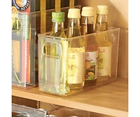 iDesign Pantry Storage Bin with Handles - Set of - Clear