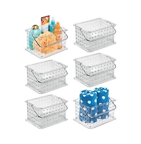 iDesign Small Stackable Shower Basket, Set of 6, Clear, Made in Usa