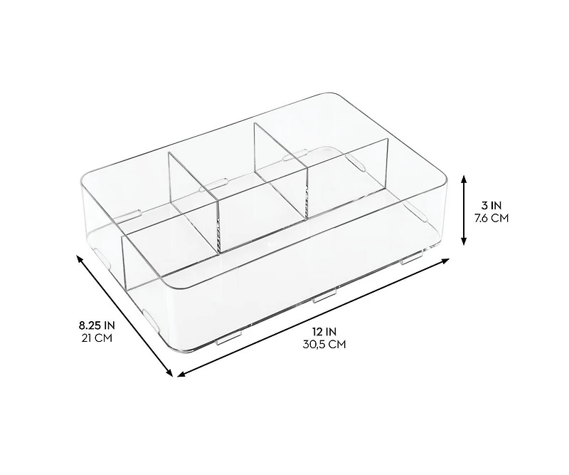 iDesign Interlocking -Section Plastic Drawer Organizer