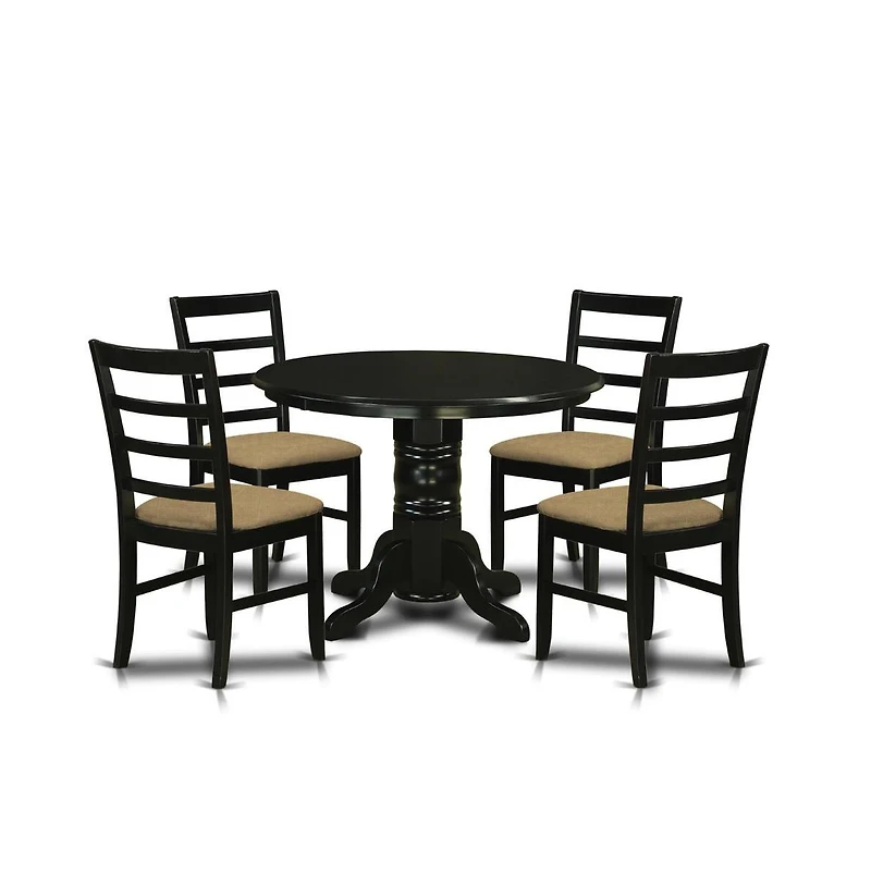 East West Furniture 5 Pc Dining room set for 4-Dining Table and 4 Dining Chairs