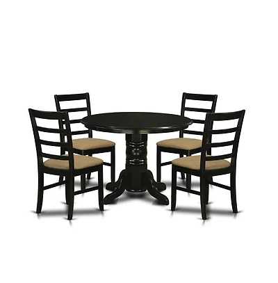East West Furniture 5 Pc Dining room set for 4-Dining Table and 4 Dining Chairs