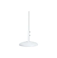 Meridian Furniture Amalfi Black With Cream Piping / Matte White Metal Patio Umbrella with Base Sets