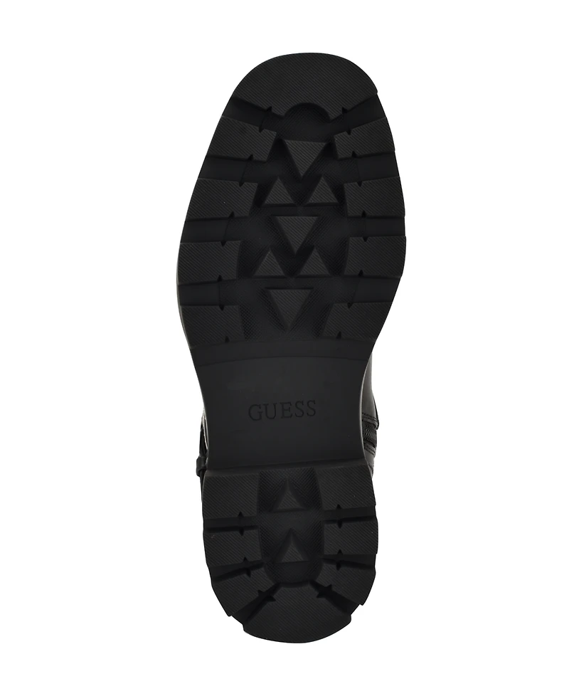 Guess Women's Lynnie Tall Buckle Moto Lug Boots