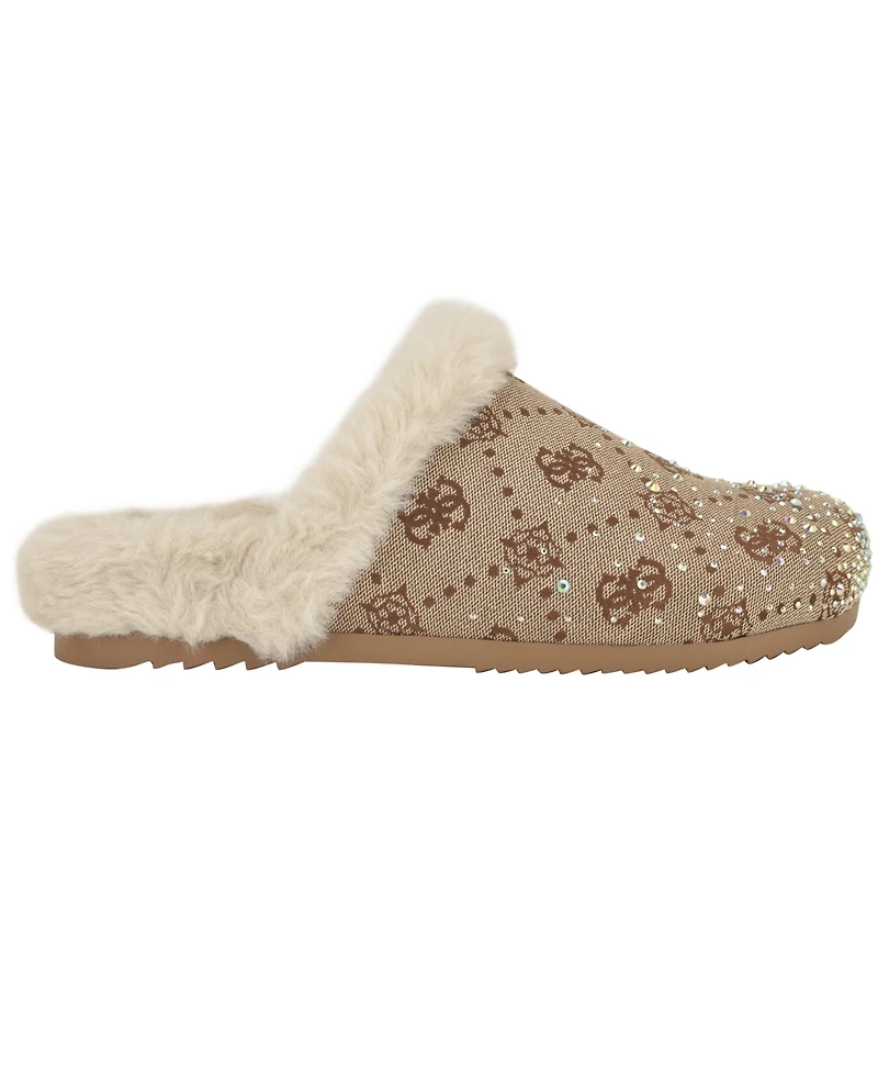 Guess Women's Gascona Embellished Cozy Slip-On Logo Clogs