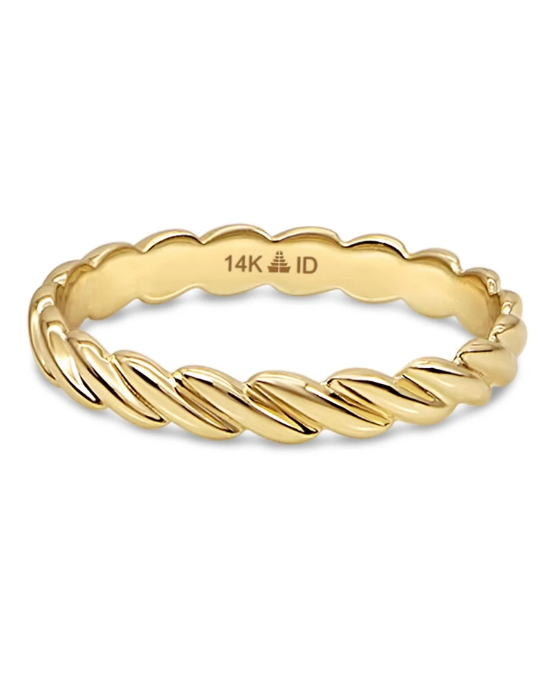 Devata Twisted Rope Ring in 14K Gold, Size 6, approx. 1.9 grams