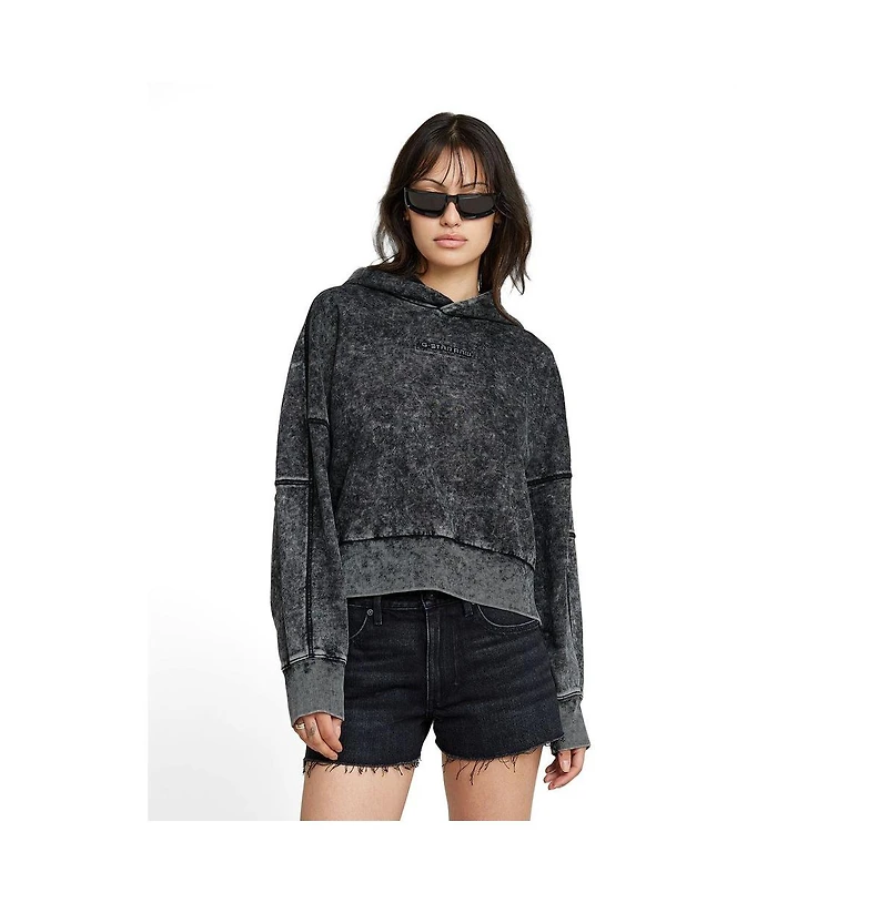 G-Star Women's Washed Embossed Oversized Hoodie