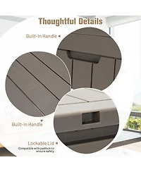 Akiudex 30 Gallon Outdoor Storage Deck Box with Handles and Lockable Lid